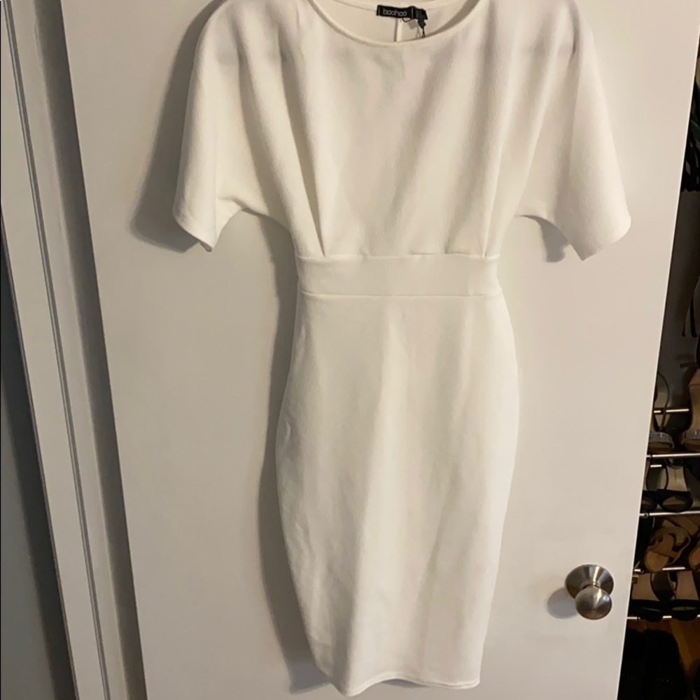 White Tie Waste Midi Dress